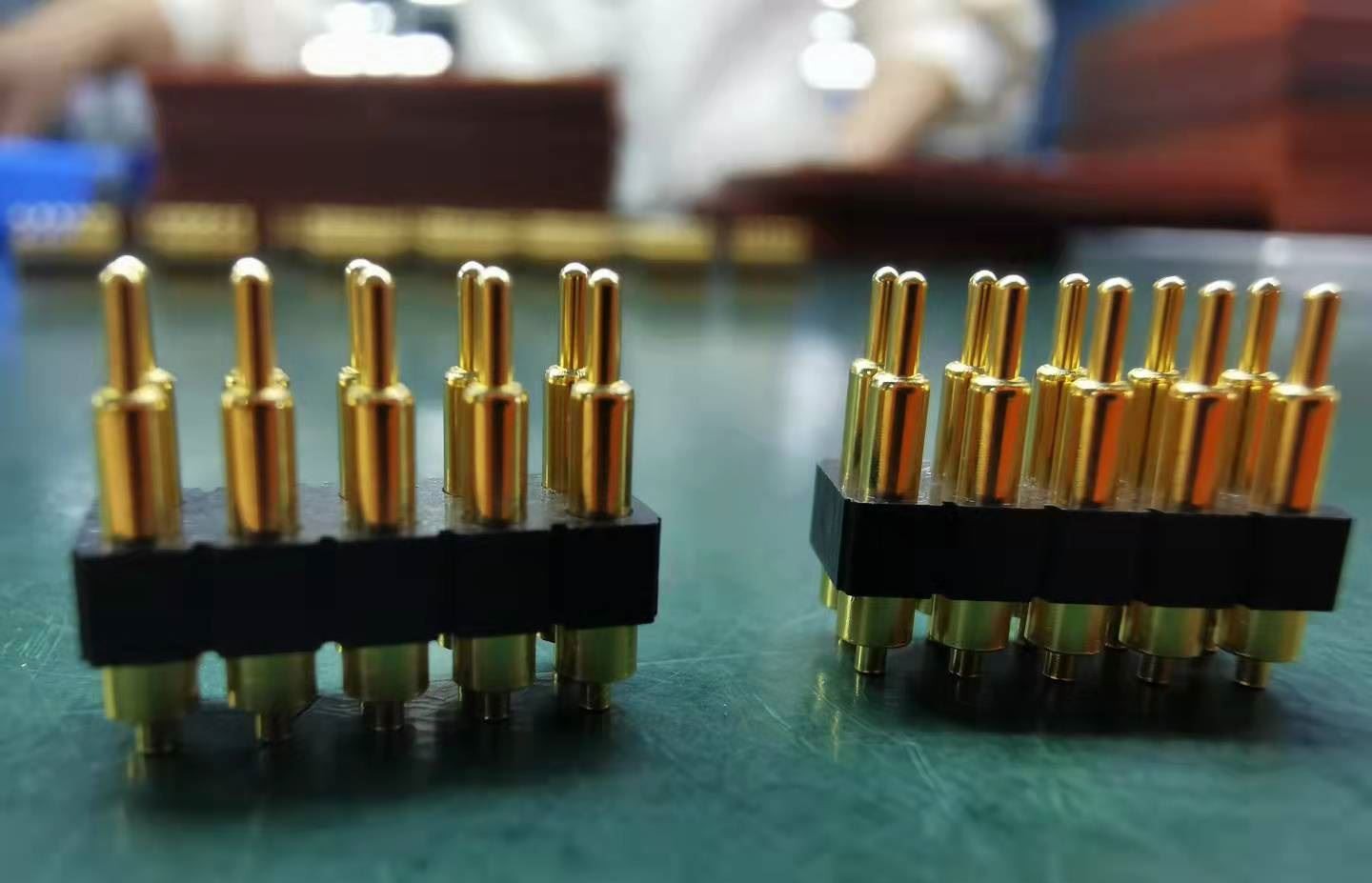 Spring-loaded Micro Pogo pin contacts