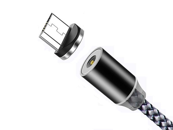 Fjederbelastet magnetisk forbindelseskabel