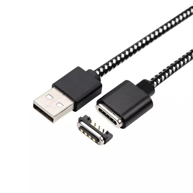 4Pin USB magnetisk Pogo Pin opladningskabel