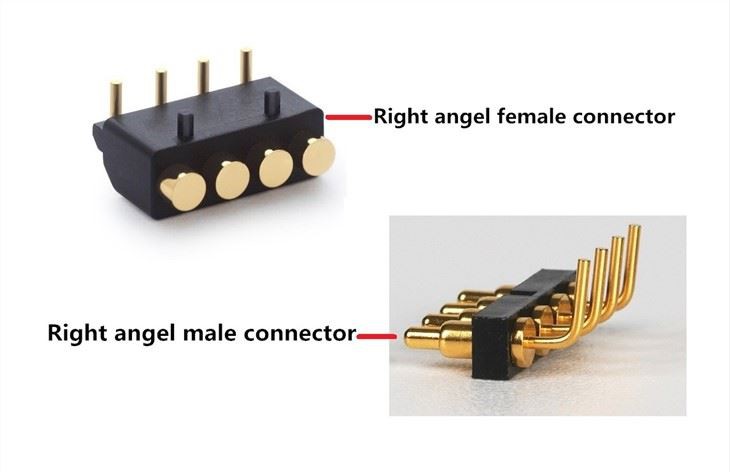 8 Pin Right Angel Pogo Pin Connector