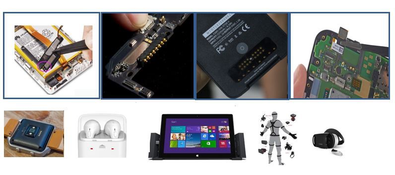 Pogo-pin-stik anvendt på smarte enheder