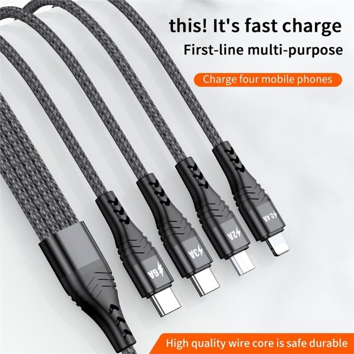 Newest 6A Super-fast 4in1 Multiple Charge Cable
