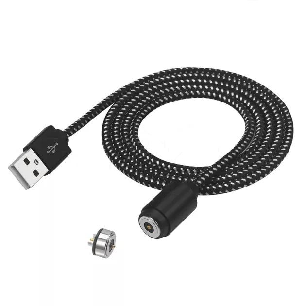 Round Magnetic Pogo Pin Charging Braided Cable